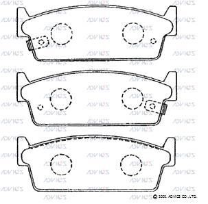 Advics SN746P Rear disc brake pads, set SN746P