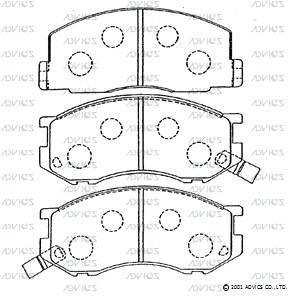 Advics SN758P Brake Pad Set, disc brake SN758P