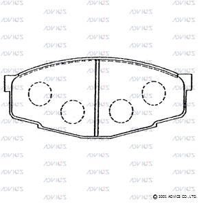 Advics A1N016 Brake Pad Set, disc brake A1N016