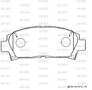 Advics SN653P Brake Pad Set, disc brake SN653P