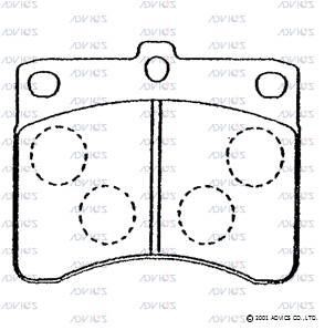 Advics SN233 Brake Pad Set, disc brake SN233