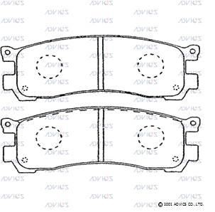 Advics SN847 Rear disc brake pads, set SN847