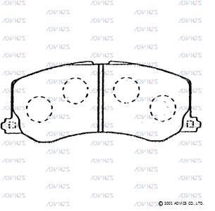 Advics SN652P Brake Pad Set, disc brake SN652P