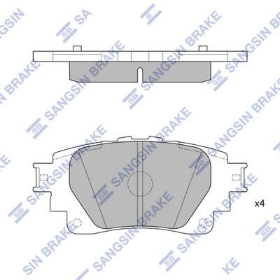 Sangsin SP4341 Rear disc brake pads, set SP4341