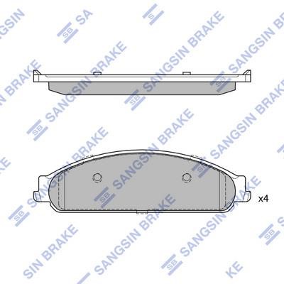 Disc brake pad set Ford USA Taurus: SP4310 Sangsin Front disc brake pads, set
