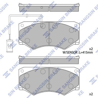 Sangsin SP4181 Front disc brake pads, set SP4181