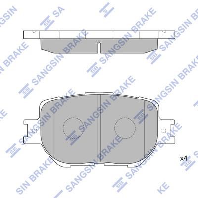 Sangsin SP1566 Front disc brake pads, set SP1566