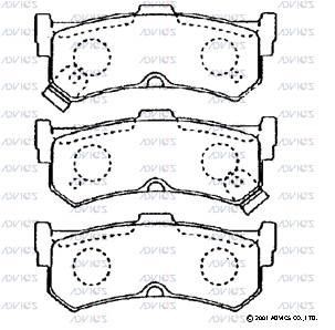 Advics B2N026 Brake Pad Set, disc brake B2N026