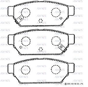 Advics SN818P Rear disc brake pads, set SN818P