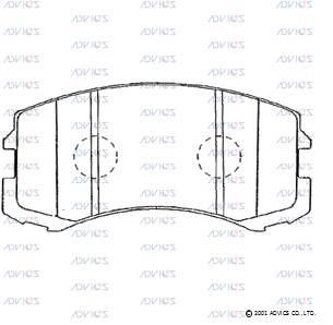 Advics SN114 Brake Pad Set, disc brake SN114