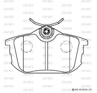 Advics D2N074 Rear disc brake pads, set D2N074