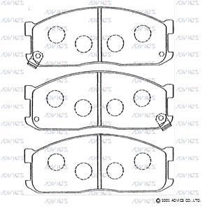 Advics E1N009 Brake Pad Set, disc brake E1N009