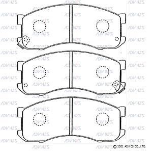 Advics E1N018 Brake Pad Set, disc brake E1N018