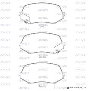 Advics D1N083 Front disc brake pads, set D1N083