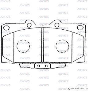 Advics B1N006 Brake Pad Set, disc brake B1N006