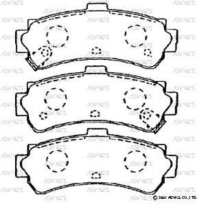 Advics SN573P Front disc brake pads, set SN573P