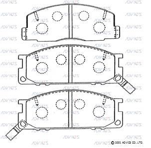 Advics SN815P Front disc brake pads, set SN815P