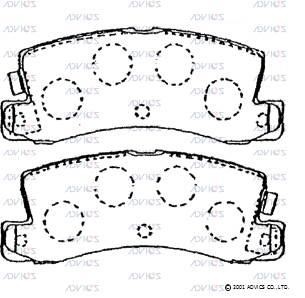 Advics SN844P Front disc brake pads, set SN844P