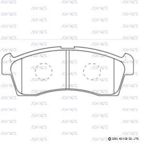 Advics SN935 Brake Pad Set, disc brake SN935