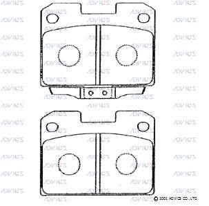 Advics SN269P Front disc brake pads, set SN269P