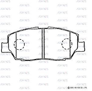 Advics SN674 Front disc brake pads, set SN674