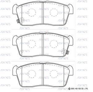 Advics SN949P Brake Pad Set, disc brake SN949P