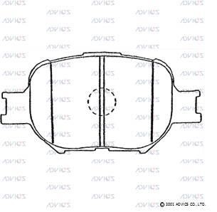 Advics SN671 Brake Pad Set, disc brake SN671