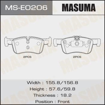 Masuma MS-E0206 Brake shoe set MSE0206