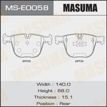 Masuma MS-E0058 Brake shoe set MSE0058