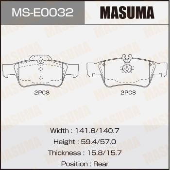 Masuma MS-E0032 Brake shoe set MSE0032