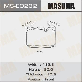 Masuma MS-E0232 Brake shoe set MSE0232