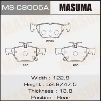 Masuma MS-C8005A Brake shoe set MSC8005A
