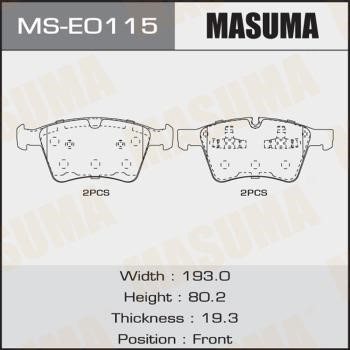 Masuma MS-E0115 Brake shoe set MSE0115