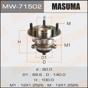 Masuma MW-71502 Wheel hub MW71502