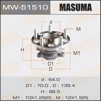 Masuma MW-51510 Wheel hub MW51510