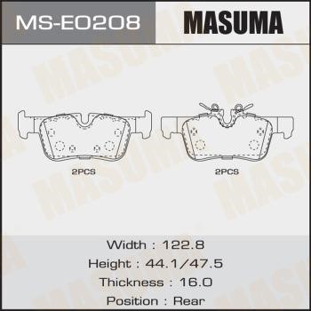 Masuma MS-E0208 Brake shoe set MSE0208
