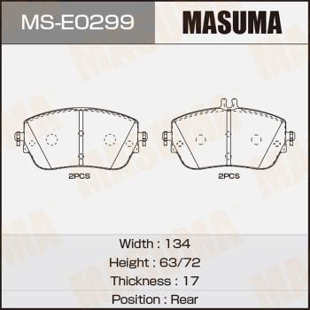 Masuma MS-E0299 Brake shoe set MSE0299