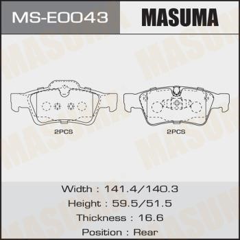 Masuma MS-E0043 Brake shoe set MSE0043
