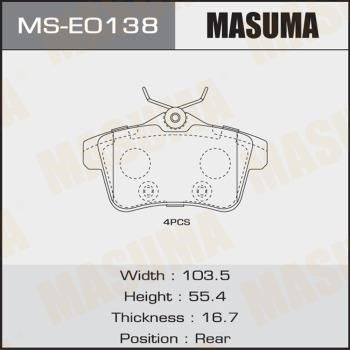 Masuma MS-E0138 Brake shoe set MSE0138