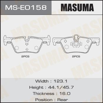 Masuma MS-E0158 Brake shoe set MSE0158
