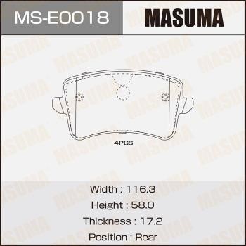 Masuma MS-E0018 Brake shoe set MSE0018