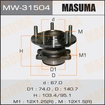 Masuma MW-31504 Wheel Bearing Kit MW31504
