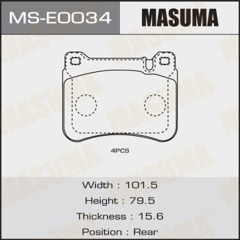 Masuma MS-E0034 Brake shoe set MSE0034