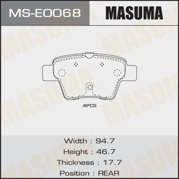 Masuma MS-E0068 Brake shoe set MSE0068