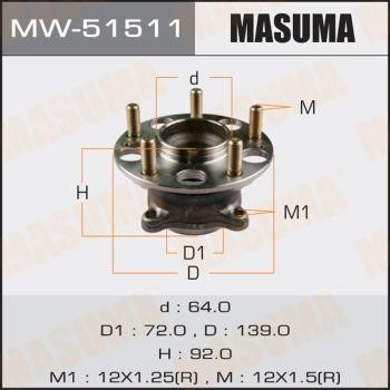 Masuma MW-51511 Wheel hub MW51511