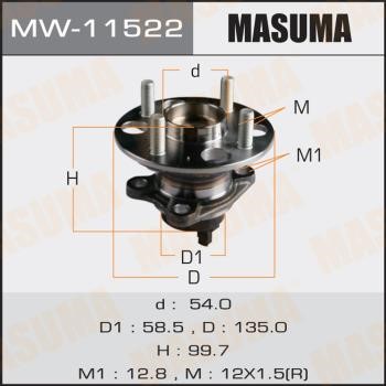 Masuma MW-11522 Wheel hub MW11522