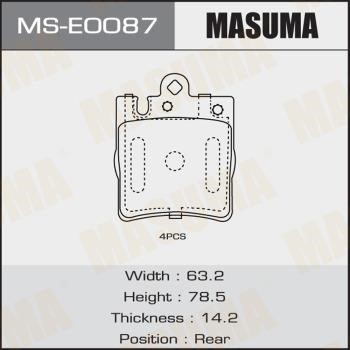 Masuma MS-E0087 Brake shoe set MSE0087