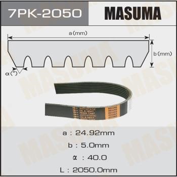 Masuma 7PK-2050 V-Ribbed Belt 7PK2050