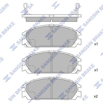 Sangsin SP1346 Front disc brake pads, set SP1346