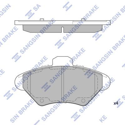 SP1262 Sangsin Front disc brake pads, set